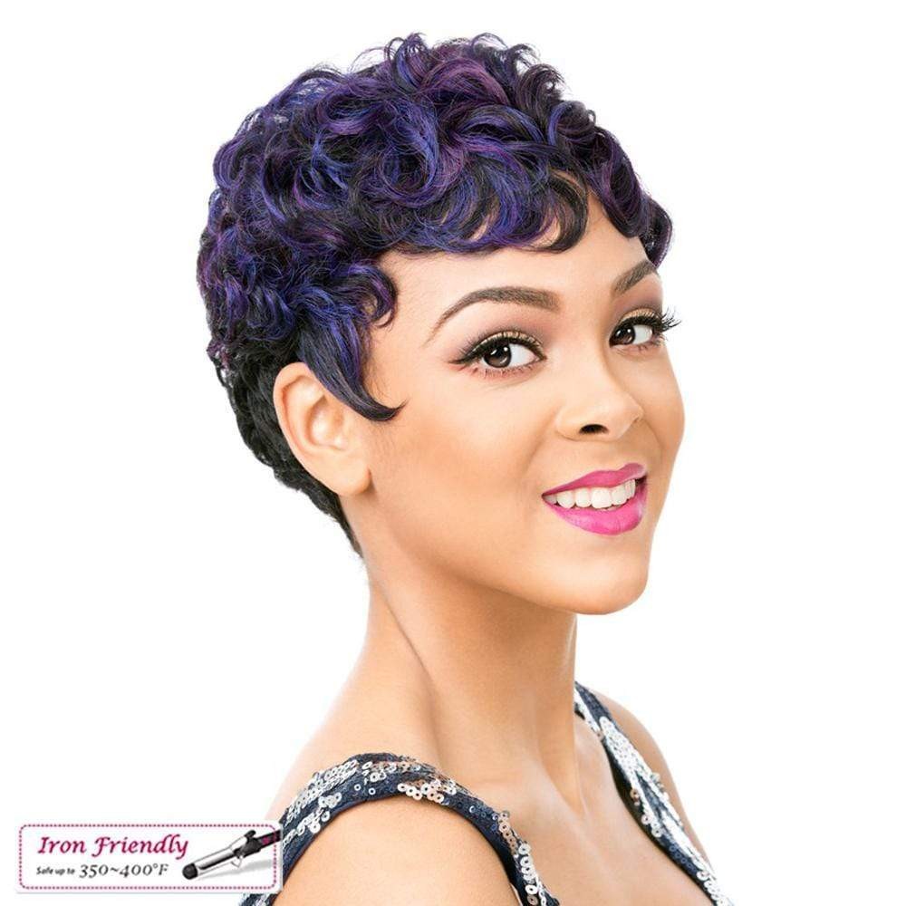 It’s a Wig! Synthetic Finger Wave Pixie Wig – NUNA