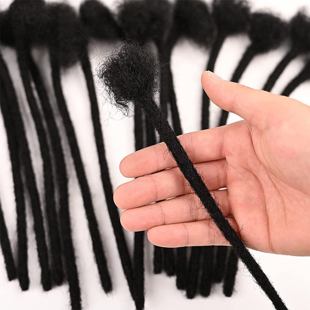 Human Hair Black Loc Extension Dreadlock Extension Natural Dreadlocks