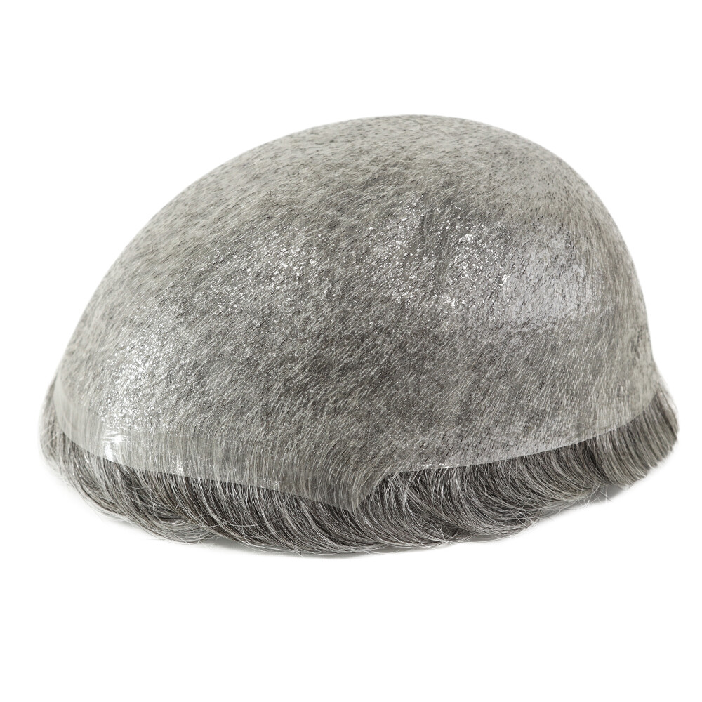 Ultra Thin Skin Mens Toupee Hairpiece Invisible Poly PU Hair Replacement Systems