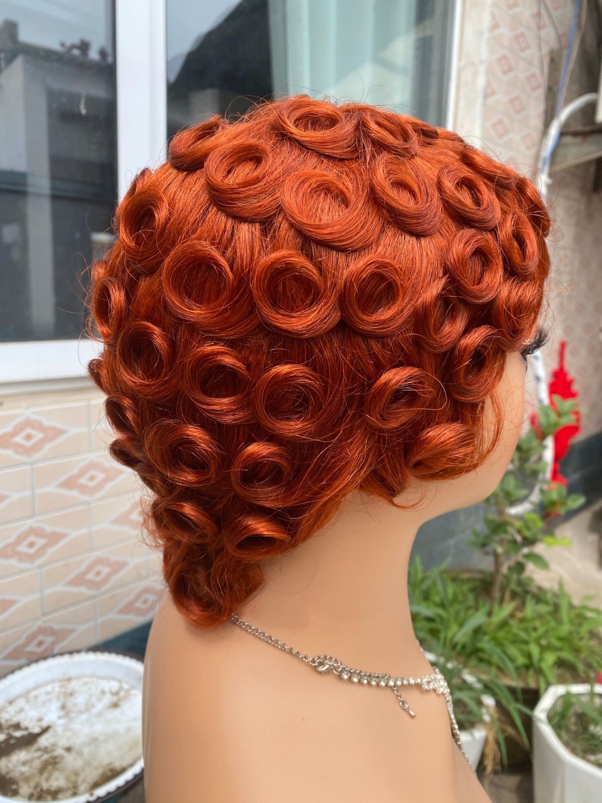 6″ Short Curly Pixie Cut Wig 100% Human Hair Machine Made Afro Kinky