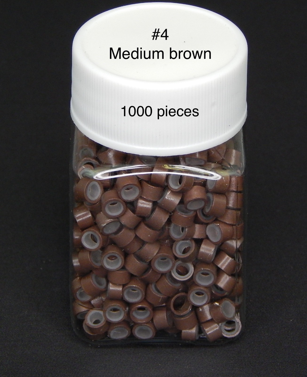 Silicone Lined Micro Rings Link Crimp Beads for Feather Hair Extension 1000 Pcs