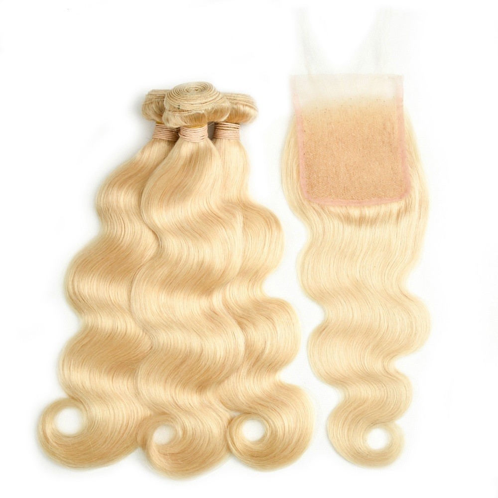 613 Blonde Remy Hair Body Wave 1 Bundle 100g/Bundle or 3 Bundles With Closure