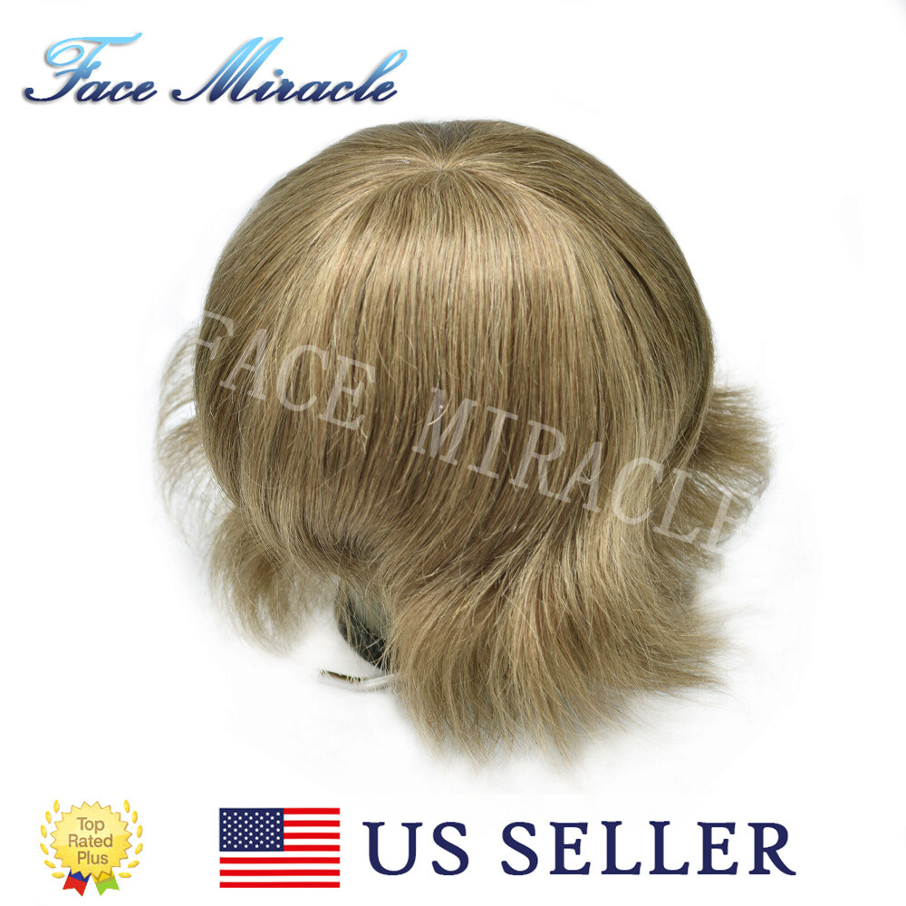 Full Poly Toupee for Men Human Hair System 0.1MM Skin PU Toupee Hair for Man Wig