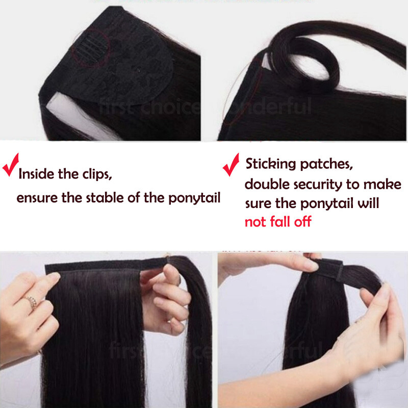 Russian CORN WAVE Clip In Remy Human Hair Extensions Wavy Curly Wrap One Piece F