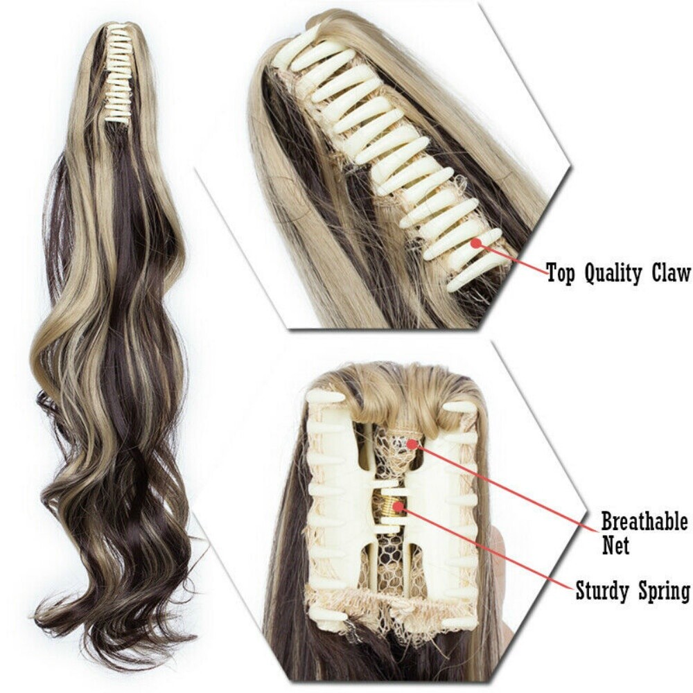 12Inch Short Curly Synthetic Ponytail Clip In Hair Extensions PonyTail Hairpiece