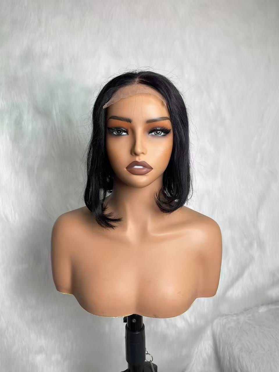 8 inch 4X4 Transparent Lace Straight Bob Wig