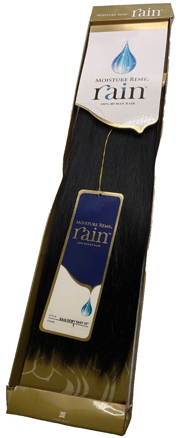 Moisture Remy Rain 100% Human Hair Rain Remy Yaky 10″ Color: 1
