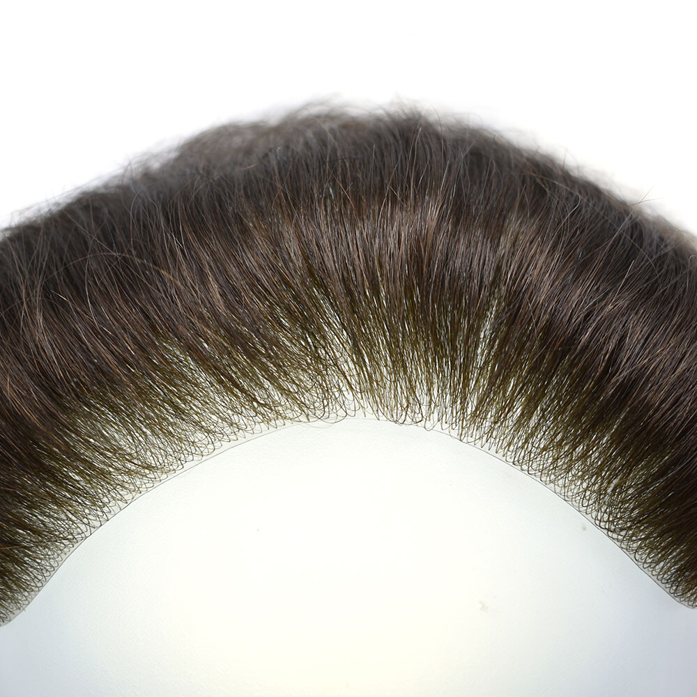 Human Hair Mens Frontal Lace Front Skin Hairpiece for Receding Hairline Natural