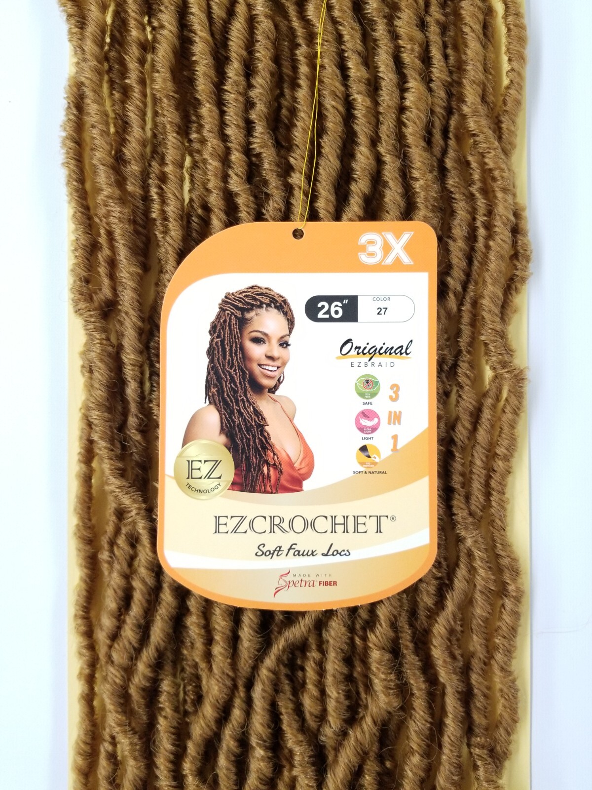 I&I Hair Innocence EZCROCHET 3X Faux Locs Crochet Braiding Hair Spectra 26″