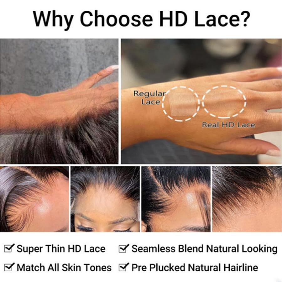 Venice Hair Real Hd Lace Closure Only 0.10Mm Ultra-Thin Invisible Crystal Hd