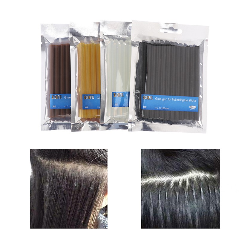12 Pcs Hot Melt Hair Extension Keratin Adesive Glue Sticks Fusion Glue Styl lt1