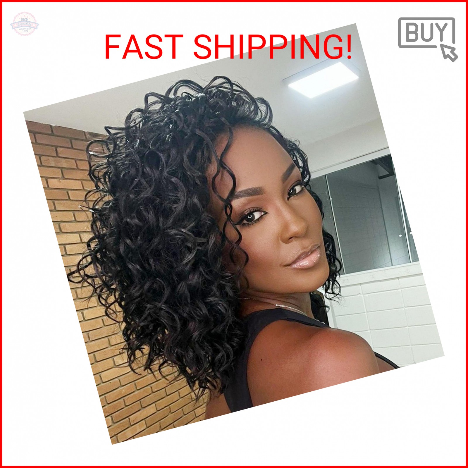 Leeven Gogo Curl Crochet Hair 10 Inch 8 Packs Black Ocean Wave Crochet Hair Pre