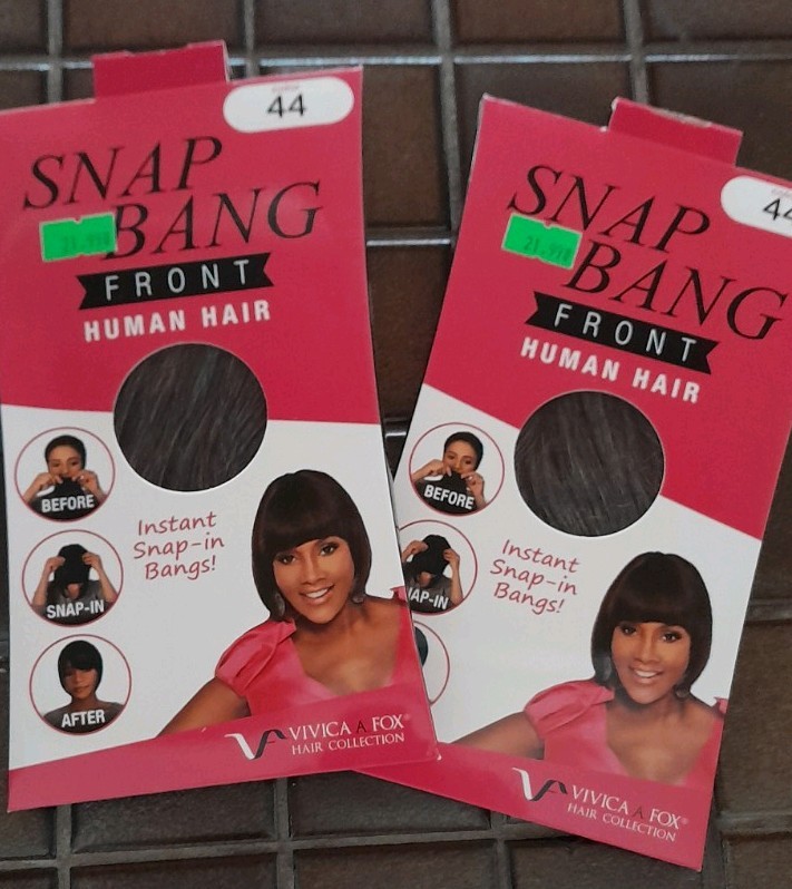 2 NEW Viveca Fox Snap Bang Front Hairpieces Color 44 Gray blend