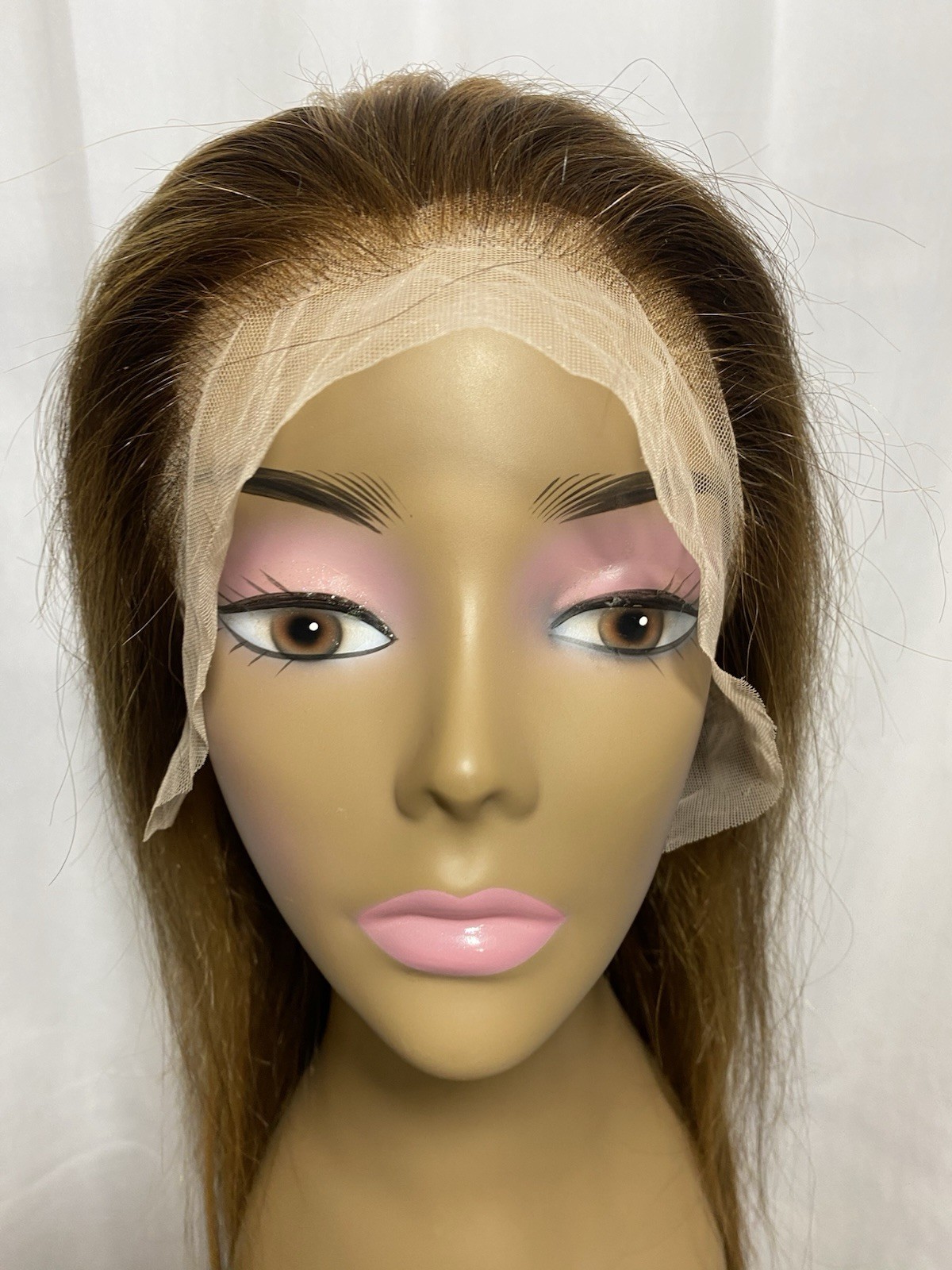 24 Inch 4/27 Ombre Honey Blonde Highlight 13×4 Lace Front Wig Human Hair Glueles