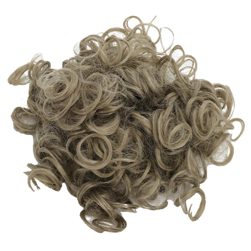 Messy Curly Hair Bun Updo Clip in Hairpiece Chignons Drawstring Hair Extensions