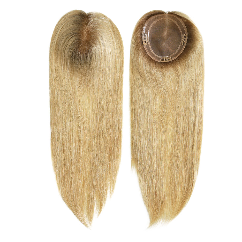 Women Topper Human Hair Top Piece European Cuticle Remy Straight Hair TP04 20”