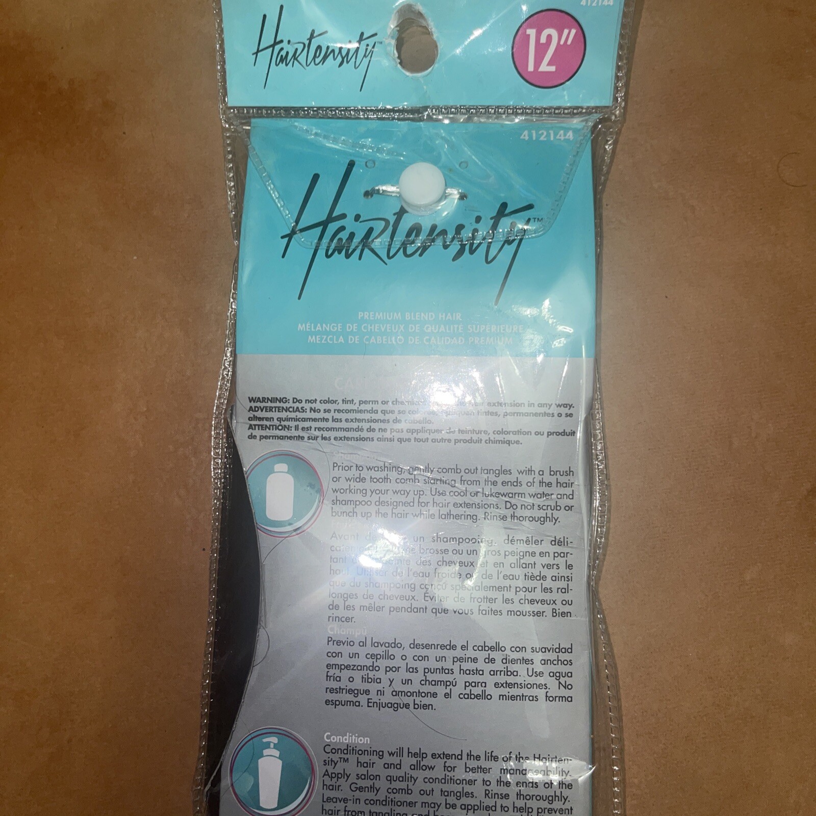 NEW Hairtensity premium blend hair extensions. Silky Yaki 4 Brown 12”