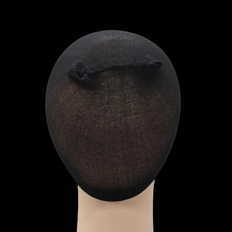 2pcs Wig Cap Mesh Dome Hair Net Stretch Invisible Stocking Cap Black Brown Beige