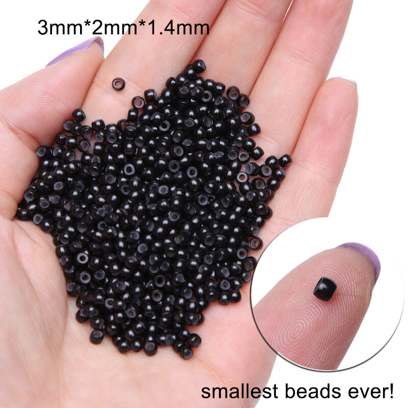 3MM 5MM 6MM Micro Ring I Tip/Micro Loop Ring Hair Extension Nano Beads Silicone