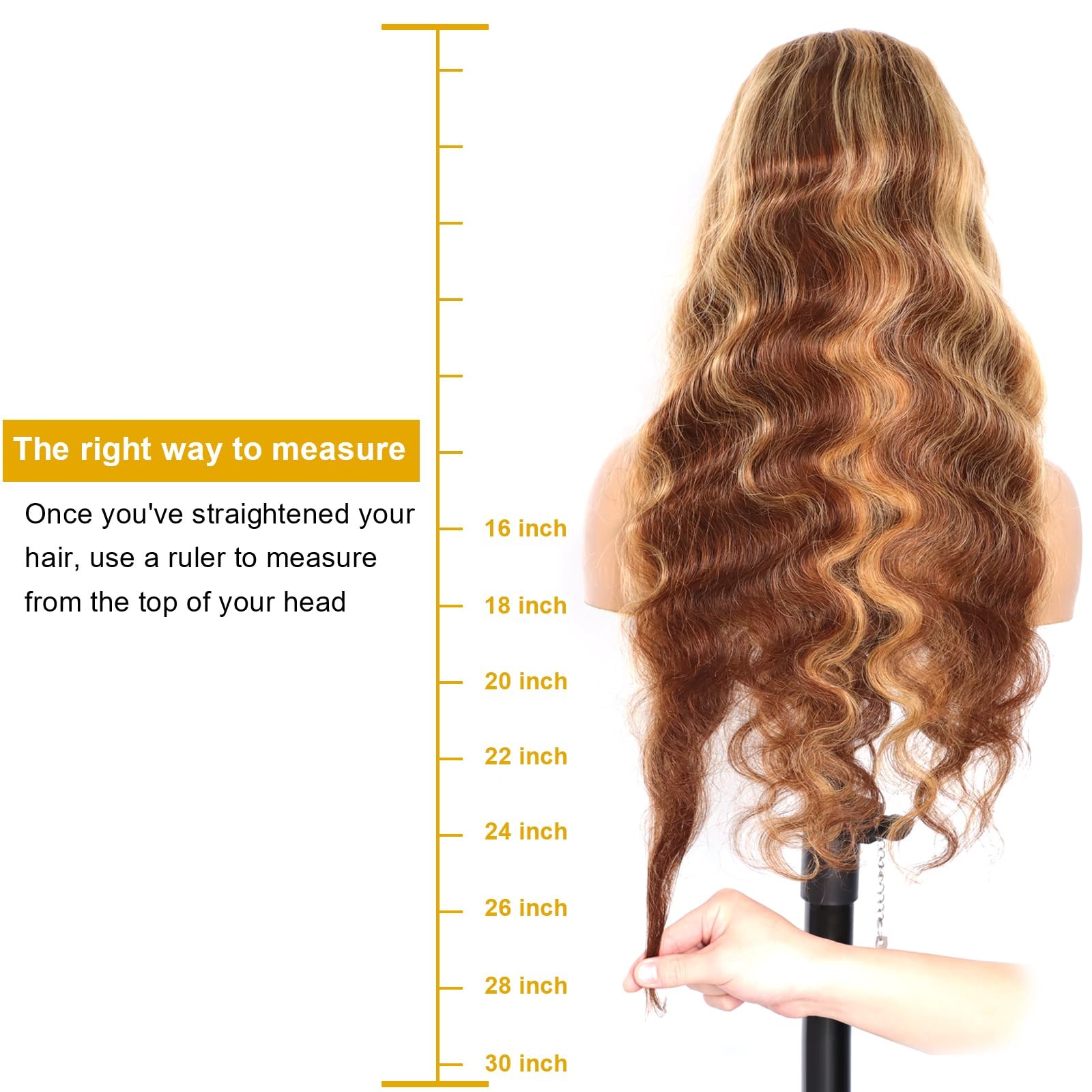 13×4 HD Body Wave Highlight Ombre Lace Front Wig Human Hair Pre Plucked 4/27 …