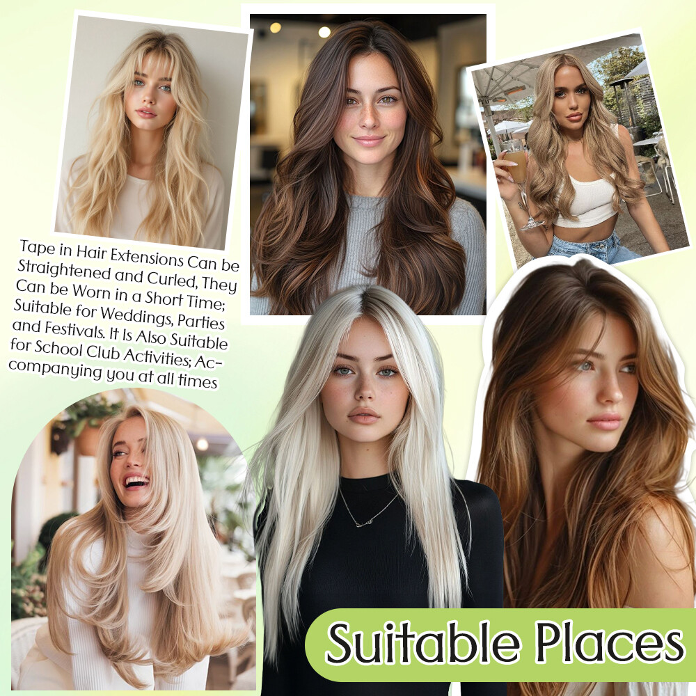 100% Real Remy Hair Tape In Russian Human Hair Extensions Skin Weft Ombre Brown