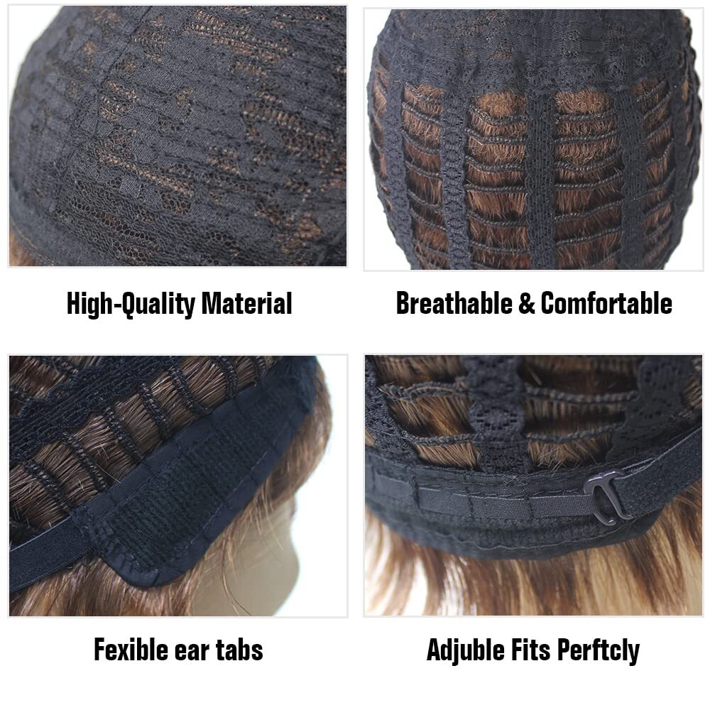 Toupee for Men Short Layered Natural Synthetic Heat Resistant Wig Size 8×10 Inch