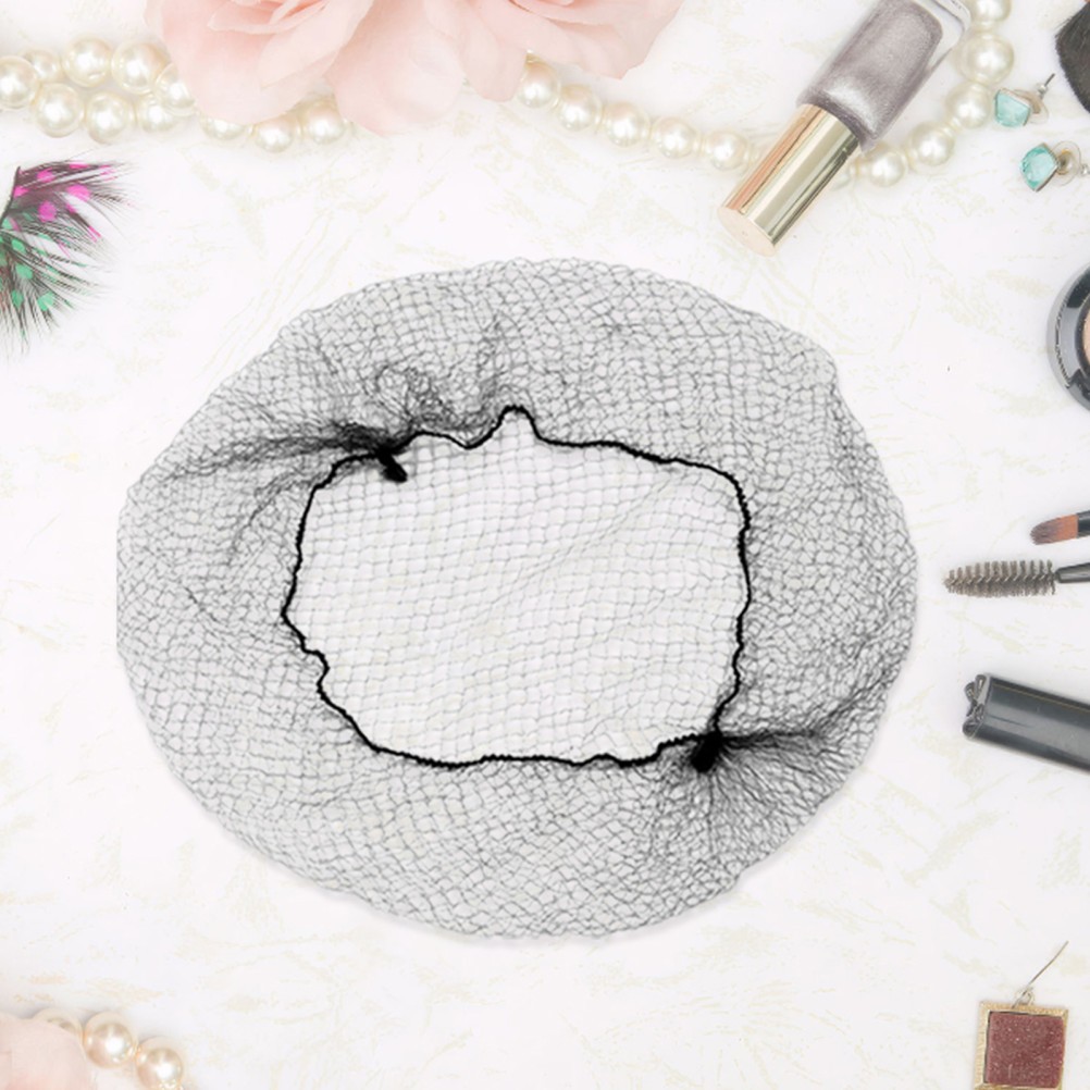 150pcs Hair Bun Net: Stretchy Elastic Updos Cover – Invisible Black Mesh Hair
