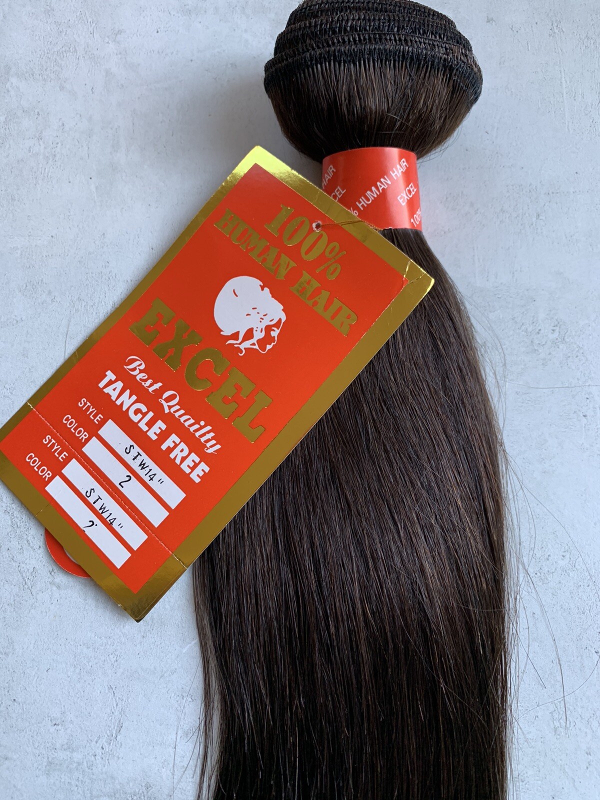 100% Human Weaving Hair by Excel, Silky Straight Smooth Texture 13-14″ Long! #2