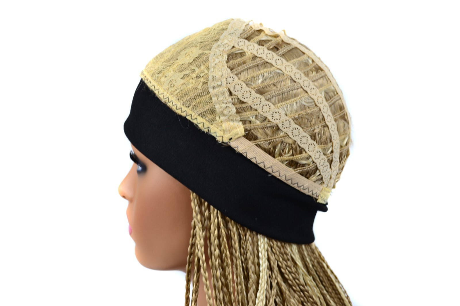 18 Inch Ombre Braided Wig with Headband Wrap Band Box Braids Wig for Black Women