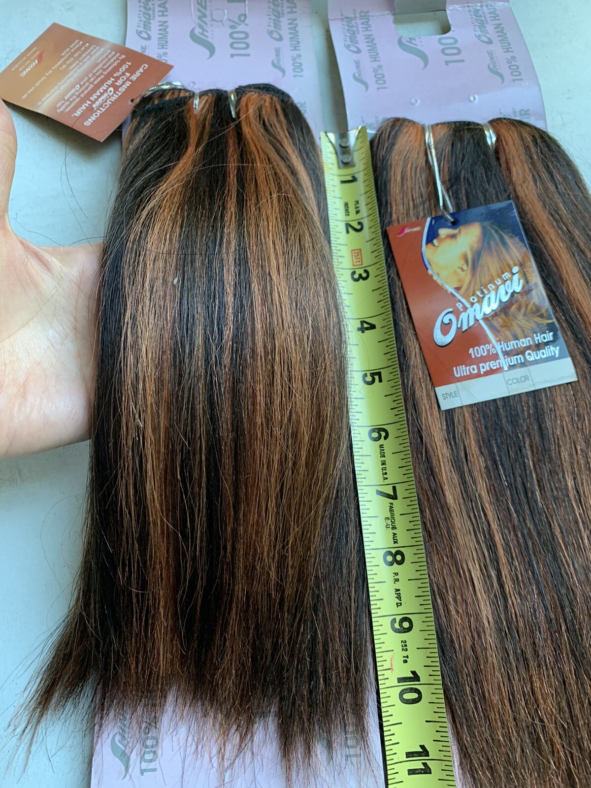 100% Yaki Human Hair for Weaving by Omavi Platinum, 2-Pack Bundle Deal, F1B/130