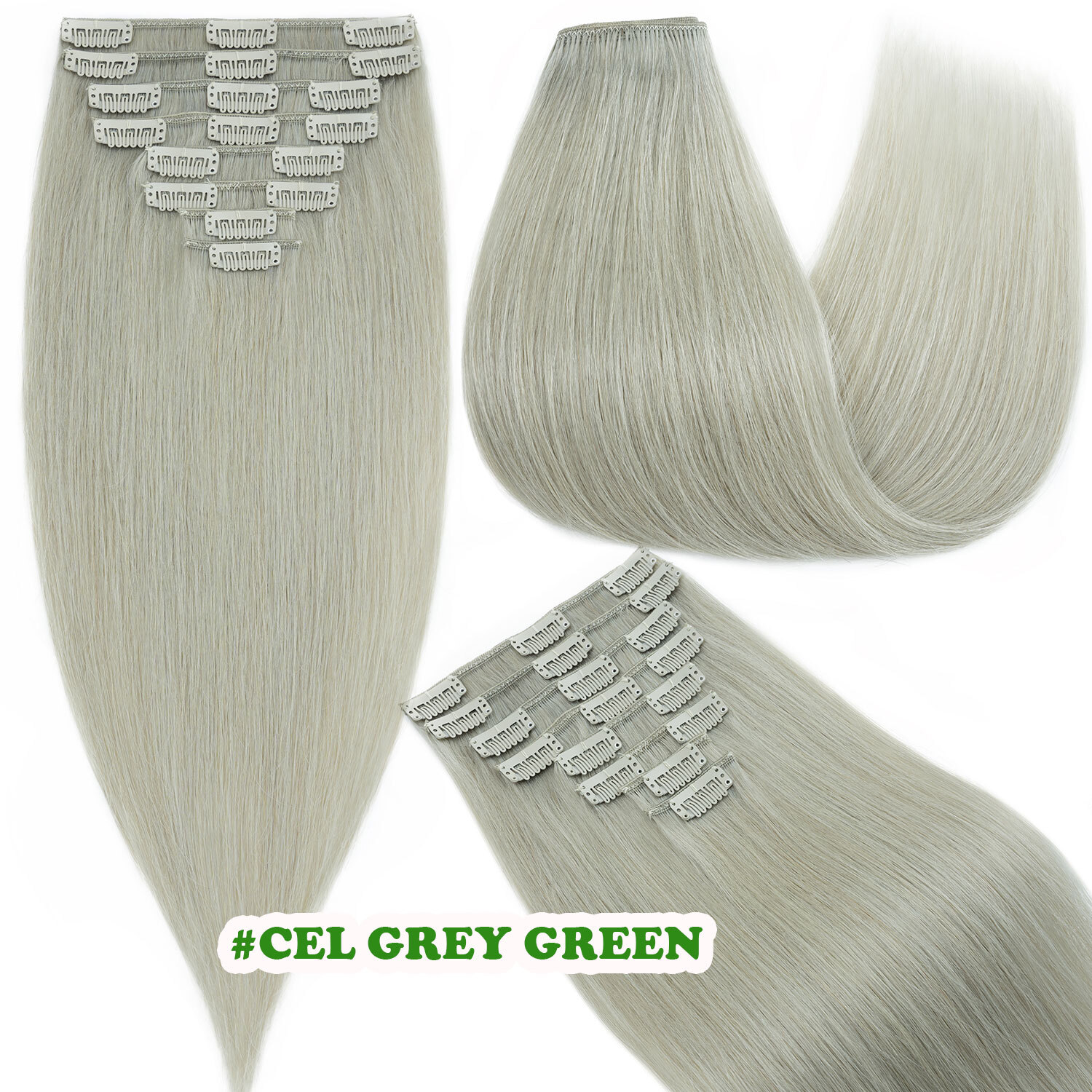CLEARANCE Clip In 100% Real Remy Human Hair Extensions Full Head Highlight 8-26″