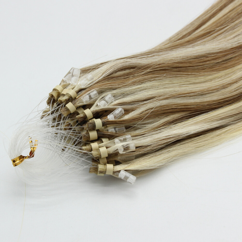 Micro Link Loop Tip Human Hair Extensions Micro Bead Remy Straight European Hair