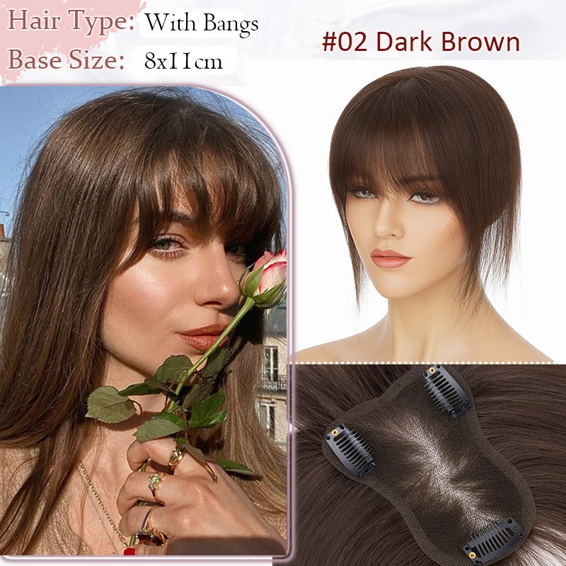 13×15 Lace Invisible 100% Human Hair Hairline Topper for thinning/White Wig Lady