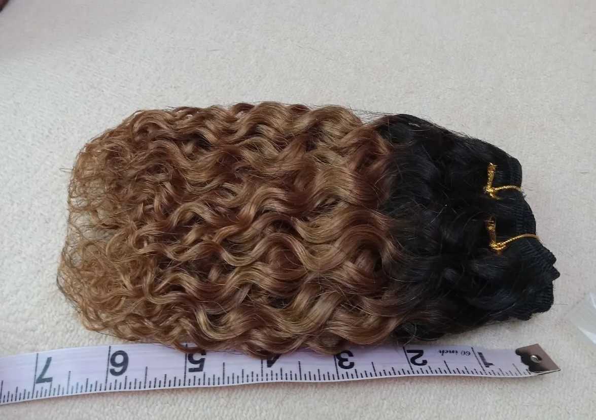 Wig Wefts 7 Inch Crimp Waves Honey Blonde