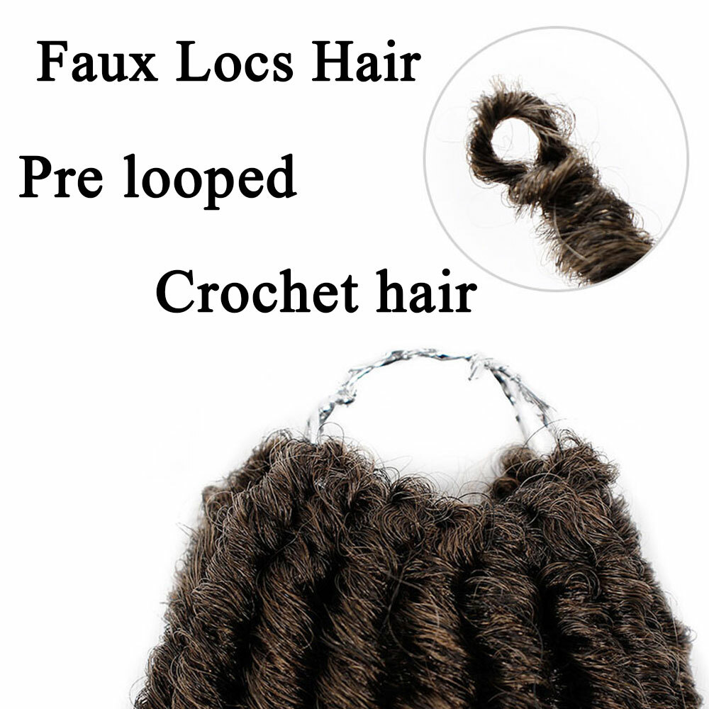 US Goddess Locs Deep Curly Faux Locs Dreadlocks Crochet Braids Hair Curly Ends