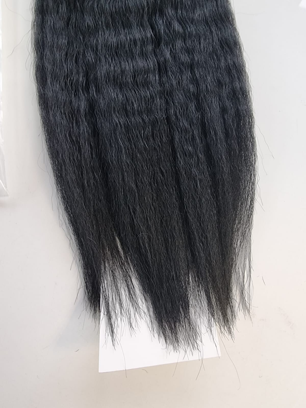 12A BRAZILIAN KINKY STRAIGHT TAPE IN HAIR JET BLACK COLOUR 1# 40PCS 18INCH 100g