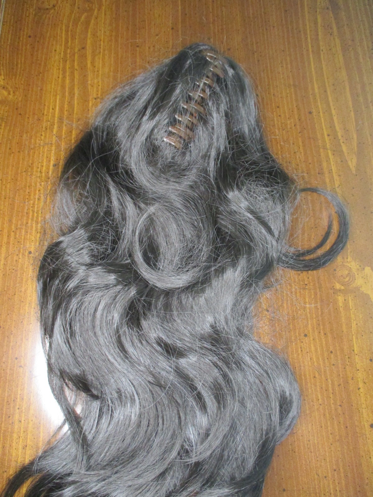 20″ dark brown #5 wavy long hair CLAW CLIP hair EXTENSION clip on PONYTAIL