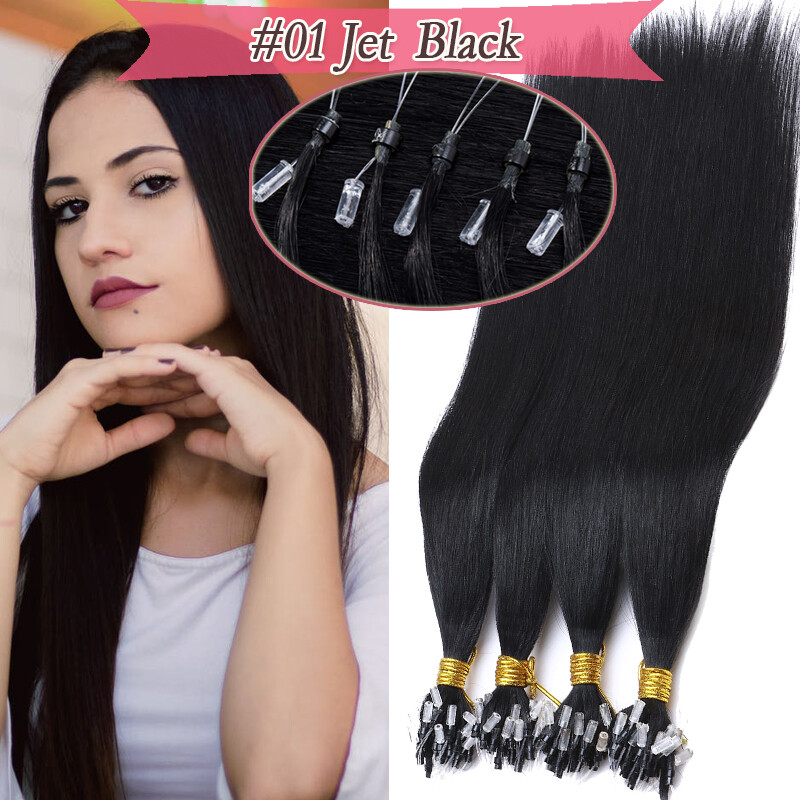 1G/S Thick Micro Ring Loop Pre Bonded Human Hair Extensions Micro Links 300S US