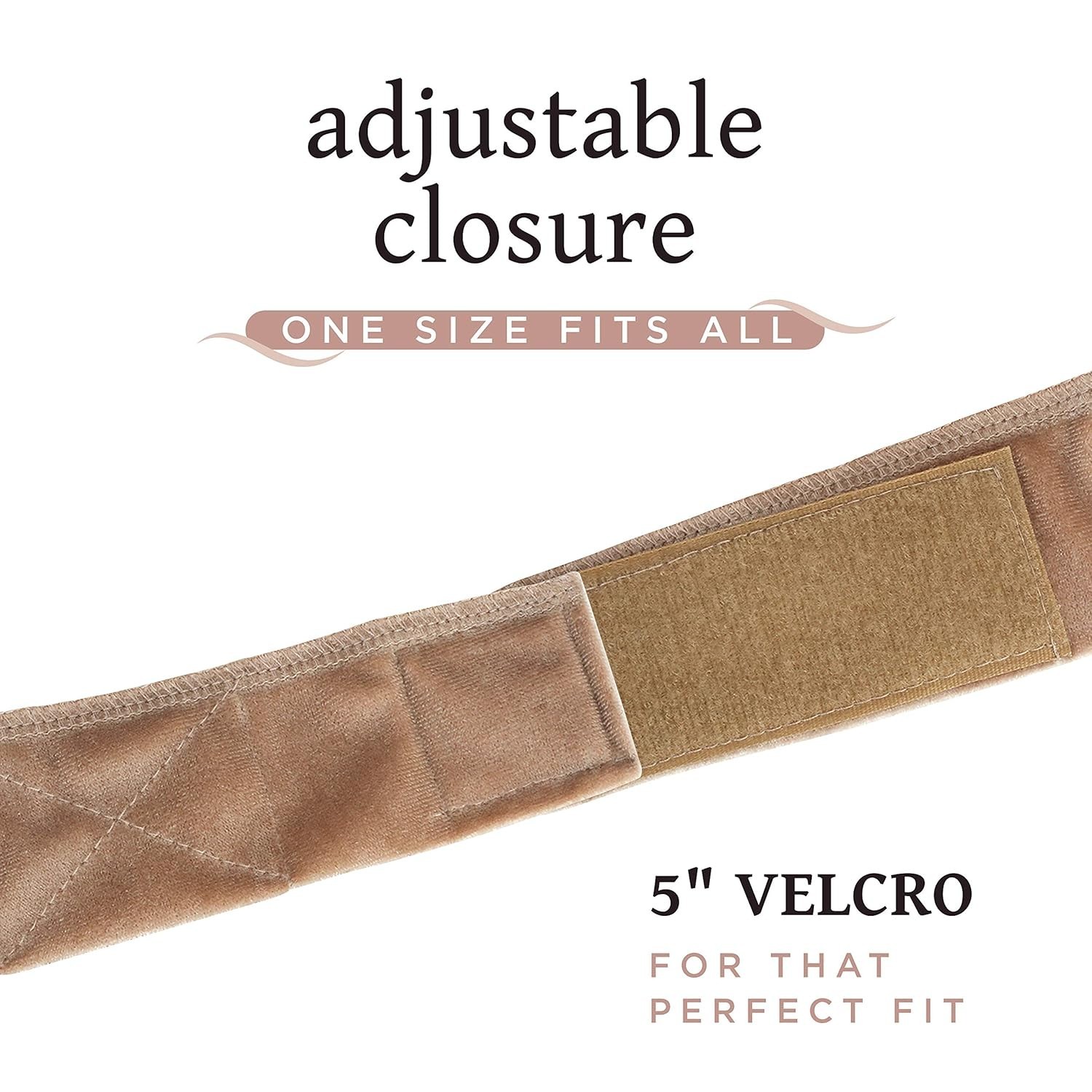 Beige Adjustable Velvet Wig Grip Band – Comfort & Security for All Hair Types