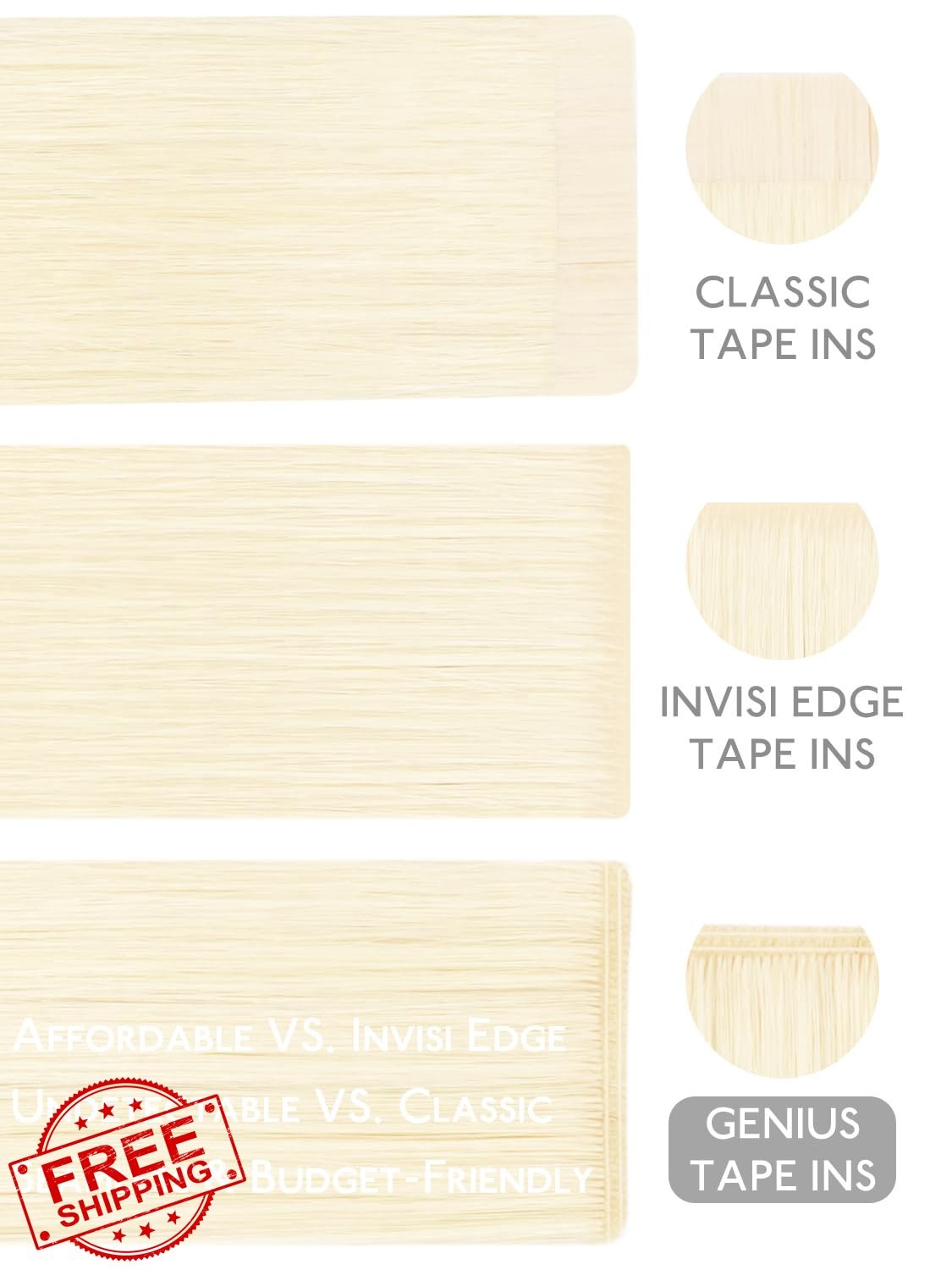 Wennalife 14 Inch Platinum Blonde Tape In Hair