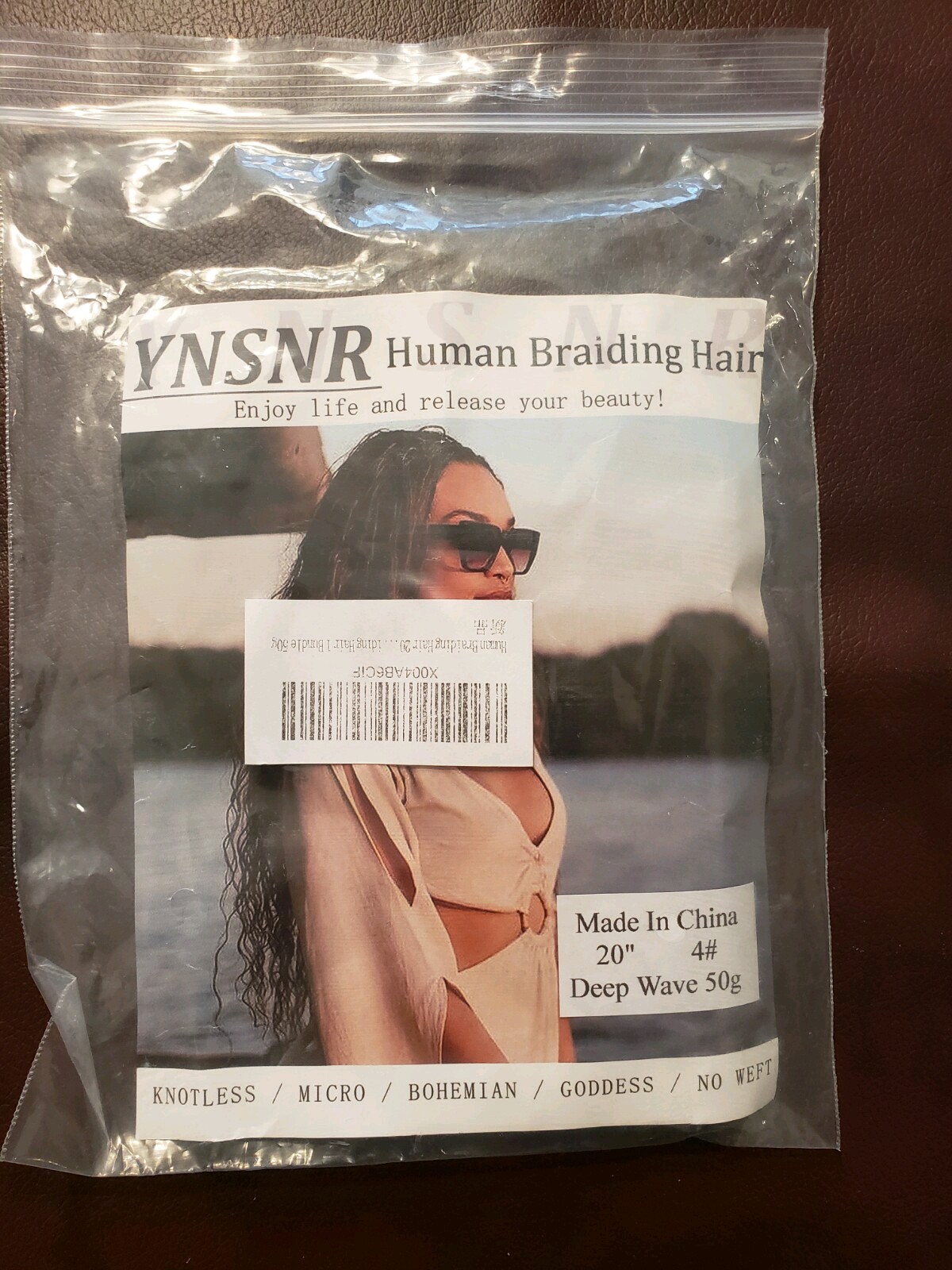 YNDNR 20″ Deep Wave Human Braiding Hair