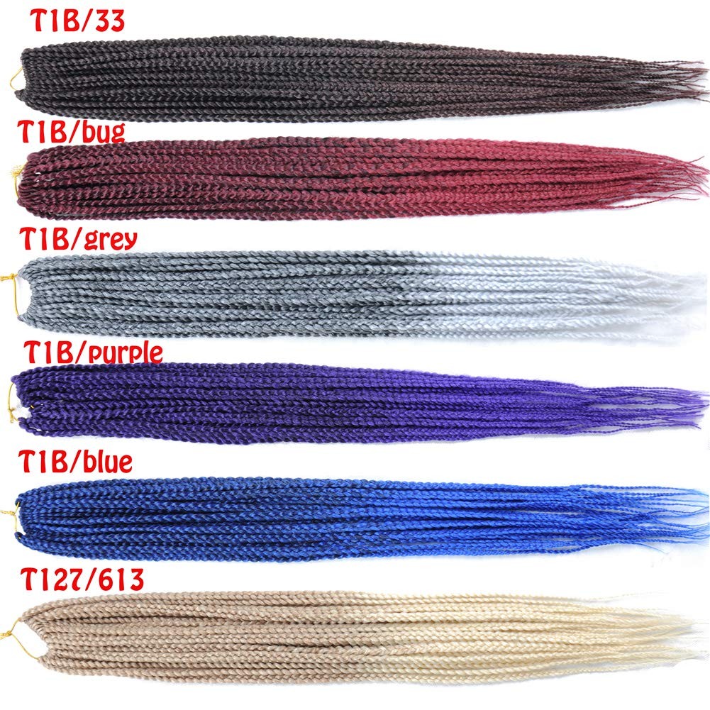 Mayloss 6 Packs/Lot 14/18/24/30 Inch 1Cm 20 Strands/Pack Thin 3X Braid Crochet
