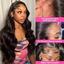Raw Peruvian Body Wave 250% Density 28inch 13×6 HD Lace Front Human Hair Wig