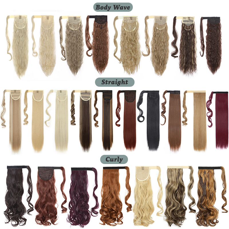 Mega Long Thick Wrap On Ponytail Pony Tailsl As Human Hair Extension Curly Wavy