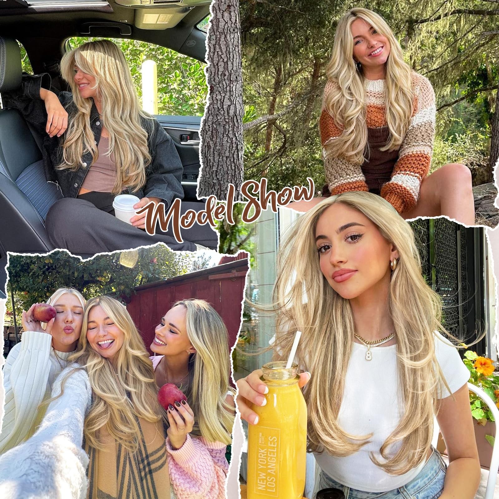 Clip in Hair Extensions – Thick Long Straight Layered Hair Extensions, Dirty …