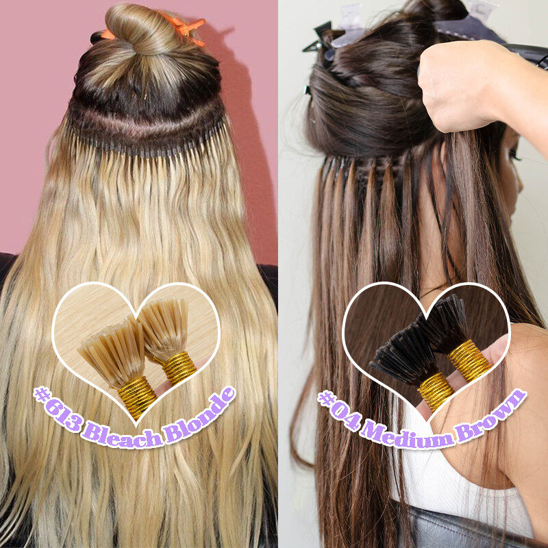 Highlight Stick I Tip Hair Extensions Real Human Remy Hair Full Head Thick 200g