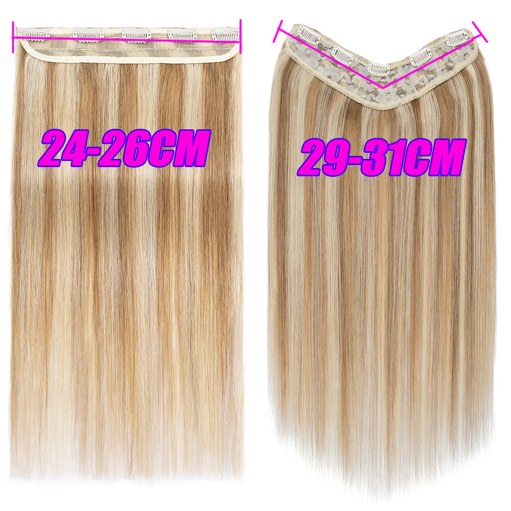 CLEARANCE V Shape One Piece Clip in 100% Remy Human Hair Extensions Thick Weft