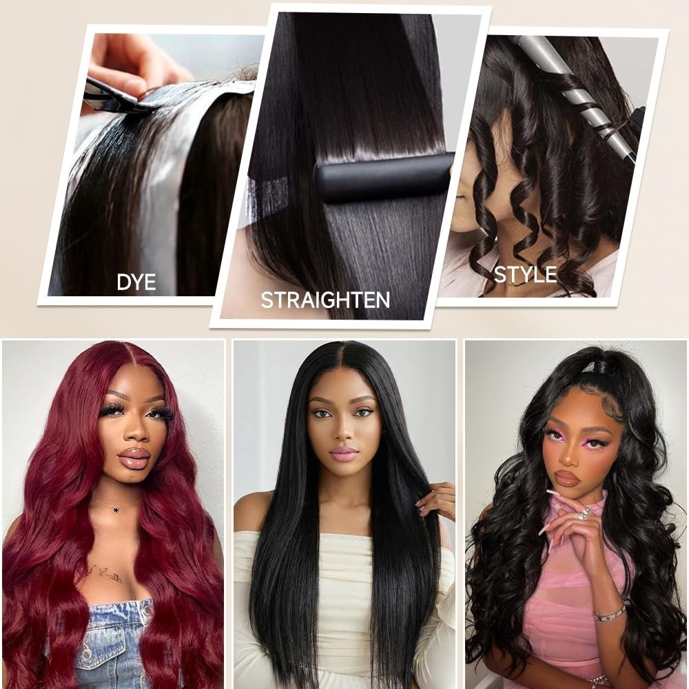 30″ Body Wave Lace Front Wig – 200 Density HD Frontal, Pre-Plucked, Bleached Kno