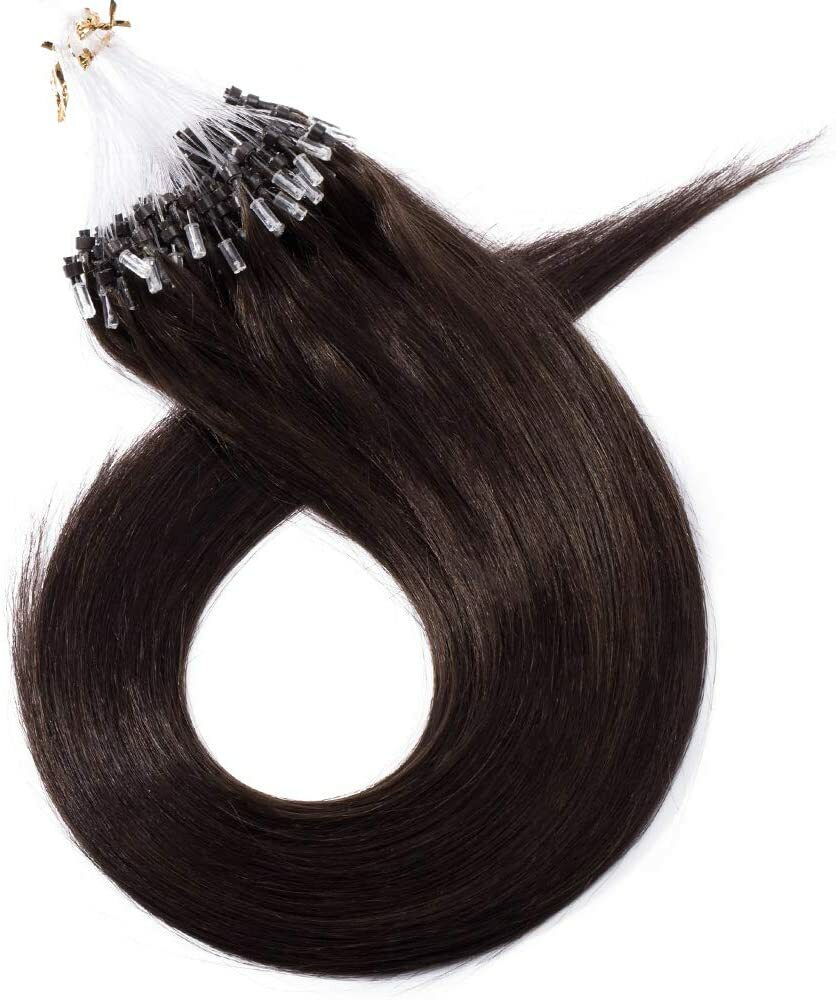 Micro Rings Loop Hair Extensions Micro Bead Link Remy Human Hair Balayage Blonde