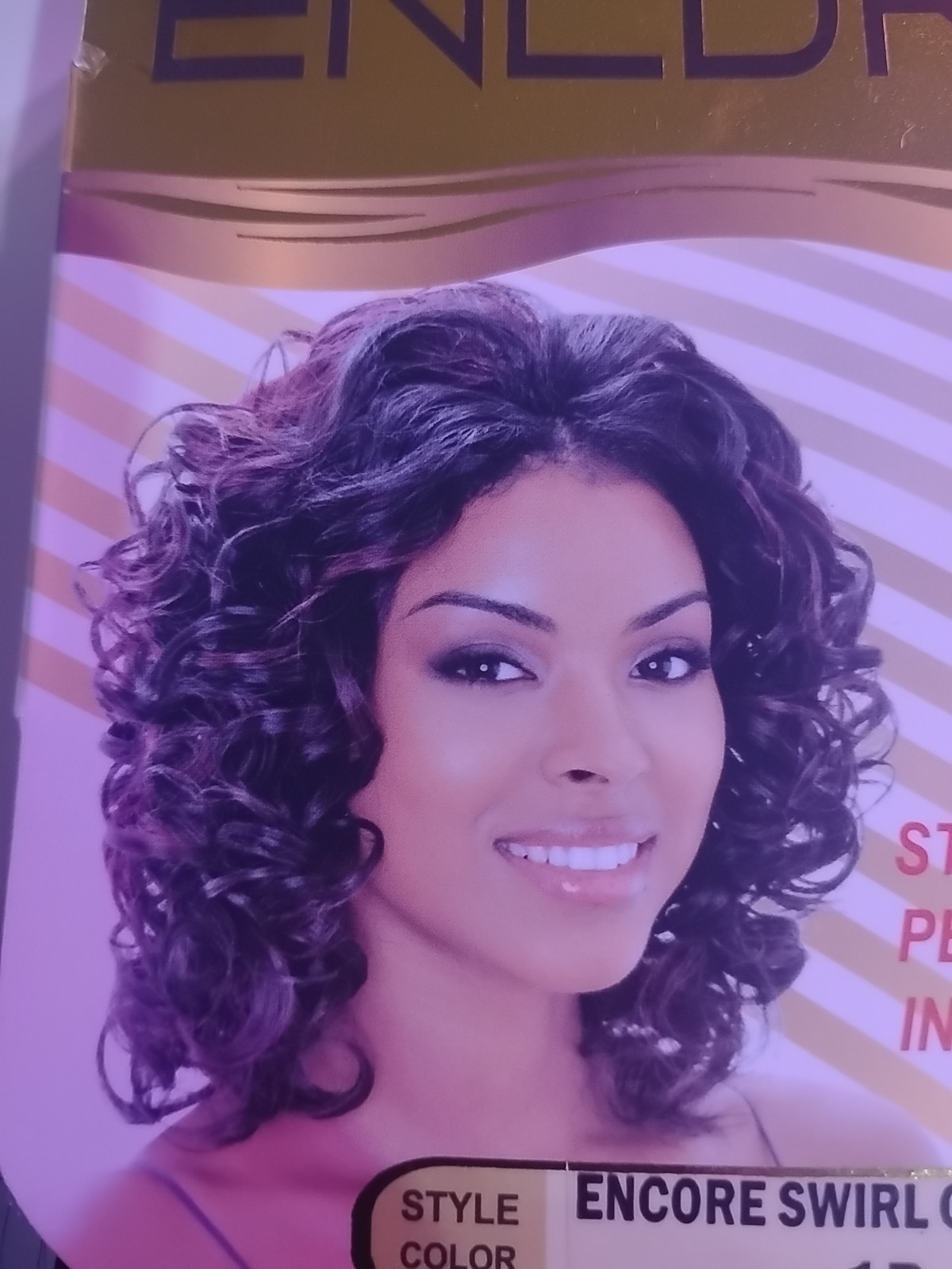 Encore Janet weave 100% Human Hair Quality Collection Swirl Curl 10 Inch 1B
